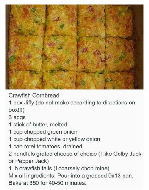 Crawfish Cornbread Dressing, Crawfish Dishes, Crawfish Cornbread, Lunch At Home, Crawfish Recipes, Dressing Recipes Cornbread, New Orleans Recipes, Cajun Dishes, Cornbread Casserole