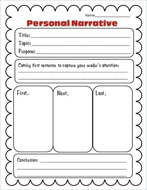 Graphic Organizers for Personal Narratives | Scholastic Personal Narrative Graphic Organizer, Free Graphic Organizers, Personal Narrative Writing, 3rd Grade Writing, 2nd Grade Writing, 1st Grade Writing, Friends Time, 4th Grade Writing, Personal Narratives