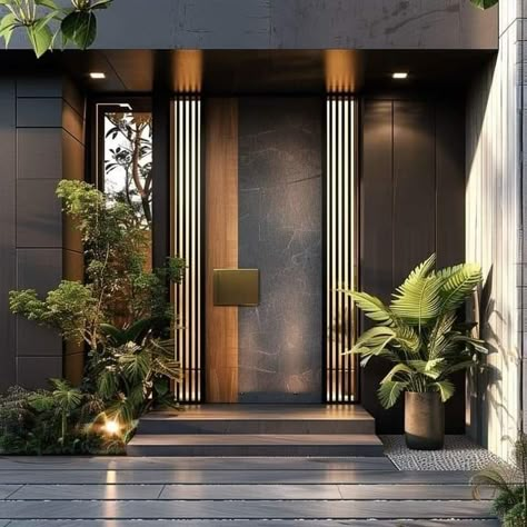 Modern Building Facade, Luxury Houses Entrance, House Main Door, House Architecture Styles, Double Doors Exterior, Modern Exterior Doors, Modern Doors, House Main Door Design, Door Exterior