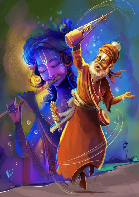 The Baul Singer & Dancer 4#CDChallenge!, Madhaw Bauri on ArtStation at https://www.artstation.com/artwork/bZ8Pm Wallpaper Krishna, Krishna Hd, Krishna Flute, Krishna Statue, Lord Krishna Hd Wallpaper, Radha Krishna Wallpaper, Vedic Art, Hinduism Art, Lord Krishna Wallpapers