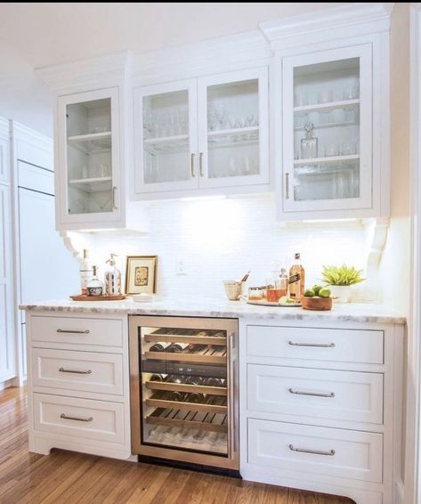 Wine Fridge Cabinet, Dining Room Built In, Built In Buffet, Home Bar Rooms, Cheers To The Weekend, Pantry Remodel, Dining Room Remodel, Dining Room Hutch, Kitchen Buffet