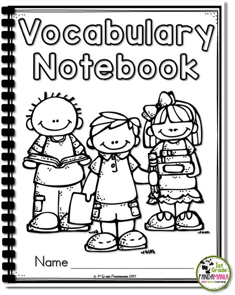 Build strong vocabulary daily with this vocabulary notebook template. 1stgradepandamania.com Vocab Notebook, Work For Kindergarten, Vocabulary Centers, Kindergarten Guided Reading, 1st Grade Centers, Vocabulary Journal, Kindergarten Vocabulary, Esl Materials, Vocabulary Notebook