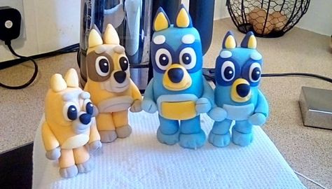 Bluey Fondant Toppers, 2023 Cakes, Fondant Figurines, Fondant Toppers, Fondant Cakes, Pluto The Dog, Fondant, Figurines, Disney Characters