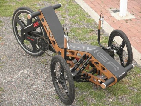 Skil powered vehicle by Alan Fratoni at Coroflot.com Trike Bicycle, Wood Bike, Recumbent Bicycle, Wooden Bike, Tricycle Bike, Reverse Trike, Electric Trike, Drift Trike, Cycle Car