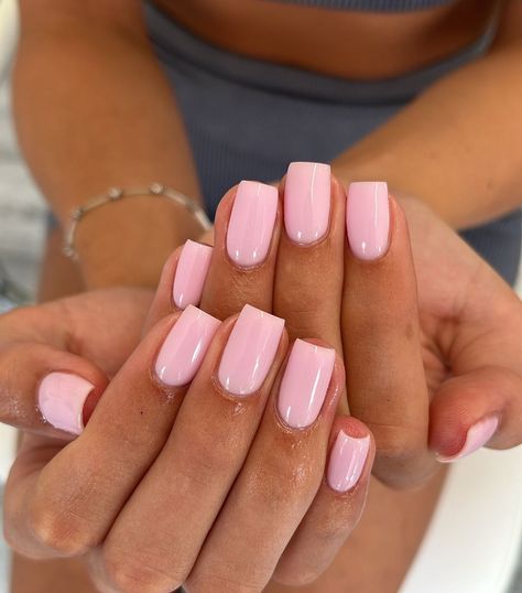 BEAUTYBYAMBER🤍 | the perfect baby pink for summer🫧🫧🫧 if you want to learn exactly how I created this set make sure you keep an eye out for my new and… | Instagram Baby Pink Natural Nails, Pink Manicure Gel, Pink Biab Nails, Nails Baby Pink, Sqaure Nails, Nails Sets, Pink Tip Nails, Hoco Nails, Baby Pink Nails