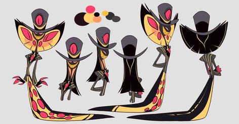 By Vivziepop Sir Pentious, Art Nouveau Flowers, Character Sheets, Reference Sheet, Vivziepop Hazbin Hotel, Barbie Dream, Cartoon Games, Character Sheet, Izuku Midoriya