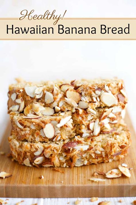 Banana Bread With Pineapple, Hawaiian Banana Bread, Healthy Nutrition Plan, Whole Grains, Healthy Kitchen, Banana Recipes, Banana Bread Recipes, Tropical Paradise, Nutrition Recipes