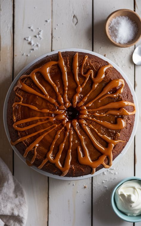 Indulge in an Irish Caramel Cake! Mix 200g self-raising flour, 200g caster sugar, and 200g softened unsalted butter. Beat in 4 large eggs and 1 tsp vanilla extract. Fold in the flour and add 3 tbsp milk for smooth batter. Bake at 180°C for 25-30 mins. Cool the cake. For caramel, melt 100g butter with 200g brown sugar, add 100ml double cream and sea salt. Pour over the cake. Prep: 15 mins. Cook: 30 mins. Enjoy this delightful treat! #GreatFoodIreland #IrishRecipes #CaramelCake #Baking #IrishCuisine Irish Breakfast Recipes, Irish Cakes, Irish Desserts Traditional, Irish Cake, Caramel Cake Recipe, Irish Desserts, Vibrant Food, Irish Cuisine, Irish Breakfast