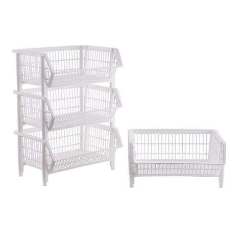 Our Stackable Baskets Elfa Closet, Stacking Basket, Locker Shelves, Stackable Bins, Rectangular Baskets, Pantry Organizers, Stackable Storage Bins, Toy Storage Boxes, Plastic Storage Bins