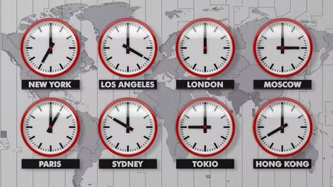 The World Clock Time Zones by What-U-See | VideoHive Sun People, Time Zone Clocks, World Time Zones, Motion Graphics Cinema 4d, Cook Island, World Clock, Time Clock, Day Time, Time Zones