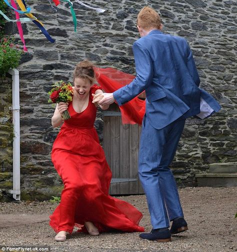 Red Wedding Dress, Wedding Movies, Red Wedding Dresses, Wedding Scene, Romantic Colors, Rachel Mcadams, Romantic Movies, About Time Movie, About Time