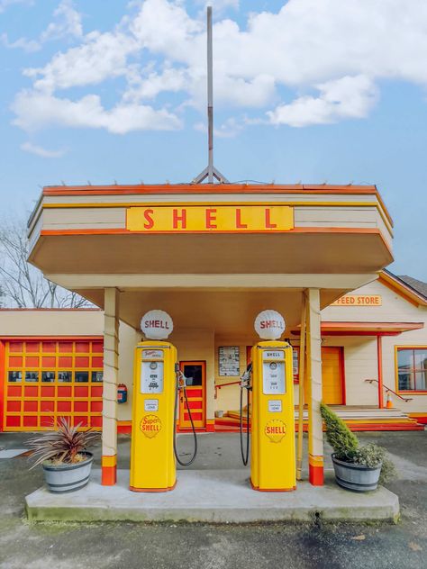 Historic Shell Station | Accidentally Wes Anderson Al Alam Palace, Accidental Wes Anderson, Accidentally Wes Anderson, Shell Logo, Wes Anderson Aesthetic, Wes Anderson Style, Small Cities, British Homes, Wes Anderson Films