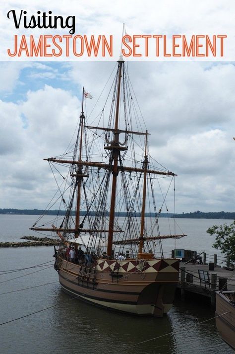 Visiting Jamestown Settlement in the Colonial Williamsburg area in Virginia Williamsburg Vacation, Historic Recipes, Jamestown Settlement, Jamestown Virginia, Jamie Outlander, Virginia Vacation, Virginia History, Uss Constitution, East Coast Travel