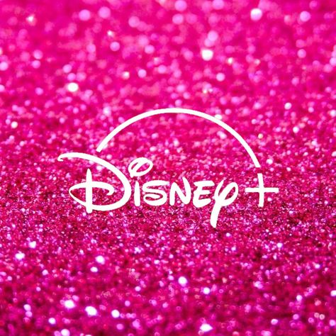 Pink Glitter Icons, Aesthetic Pink Glitter, Disney App Icon, Icon For Iphone, Iphone Background Glitter, Disney+ App Icon, Disney Icon, Disney+ Icon, Background Glitter