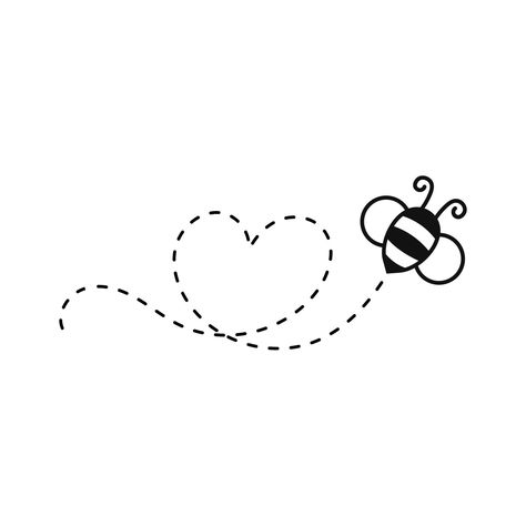 Bumble Bee Line Drawing, Simple Bee Design, Easy Bee Sketch, Honey Bee Template, How To Draw A Honey Bee, Bees Drawing Simple, Bee Outline Drawing, Honey Drawing Simple, Bee Simple Drawing