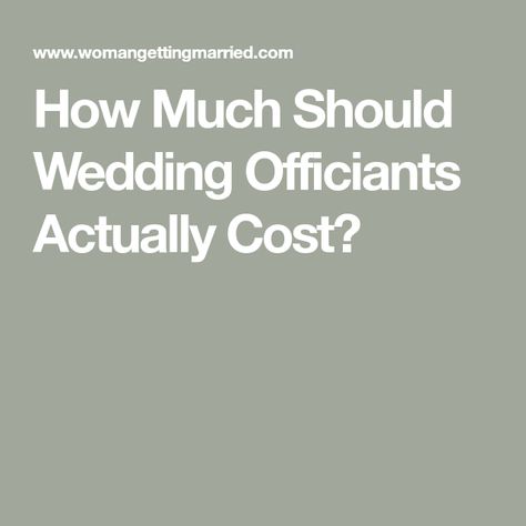 How Much Should Wedding Officiants Actually Cost? Wedding Officiant Business, Ceremony Readings, Wedding Ceremony Readings, The Guest List, Wedding Planning Timeline, Wedding Budget, Sophisticated Bride, Planning Checklist, Wedding Planning Checklist