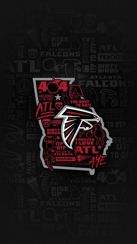 Atlanta Falcons Wallpaper Iphone, Atlanta Falcons Art, Atlanta Falcons Wallpaper, Atlanta Falcons Logo, Biker Photography, Atlanta Falcons Football, Falcons Football, Cool Nike Wallpapers, La Rams