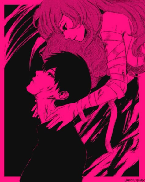 Dark Bf And Pink Gf, Dark Pink Pfp, Hot Pink Pfp, Tab Background, Air Goddess, Spotify Wallpapers, Pink Couple, Pink And Black Wallpaper, Dark Naturalism