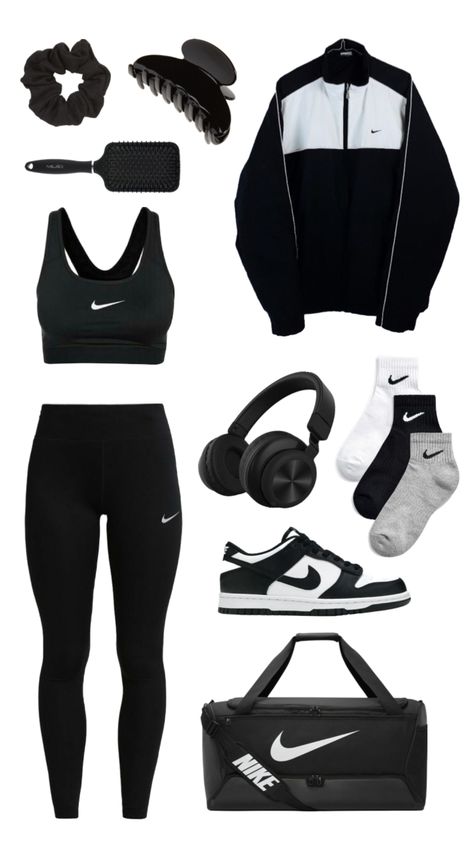 #nike #outfitinspo #gymoutfit #workout #workoutfit #ootd Workout Clothes Nike, Gymwear Outfits, E Girl Outfits, Fitness Wear Outfits, Gym Workout Outfits, Cute Lazy Day Outfits, Workout Attire, Womens Workout Outfits, Workout Outfit