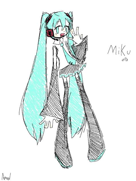 Kawaiicore Art, Vocaloid Drawing, Hatsune Miku Drawing, Emo Art, Swag Art, Beauty Art Drawings, Pretty Drawings, Cute Art Styles, Sketchbook Art Inspiration