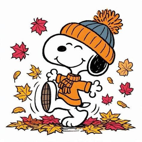 Thanksgiving Cartoon Characters, Snoppy Thanks Giving, Its A Great Pumpkin Charlie Brown, Snoopy Fall Pfp, Fall Snoopy Pictures, Fall Cartoon Drawing, Thanksgiving Cartoon Aesthetic, Snoopy Fall Autumn, Snoopy November