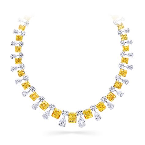 Graff Yellow Diamond Necklace, Radiant Cut Necklace, Graff Jewelry Necklaces, Graff Necklace, Graff Jewelry, Yellow Diamond Necklace, Bridal Diamond Necklace, Coffee Ingredients, White Diamond Necklace