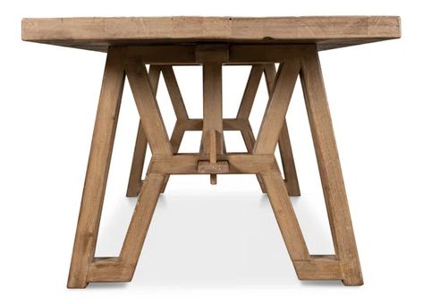 Miner Camp Rectangular Dining Table French Farmhouse Dining Table, Trestle Dining Tables, Display Furniture, Solid Wood Table, Farmhouse Dining Room, Solid Wood Dining Table, Best Dining, Antique Farmhouse, Universal Furniture