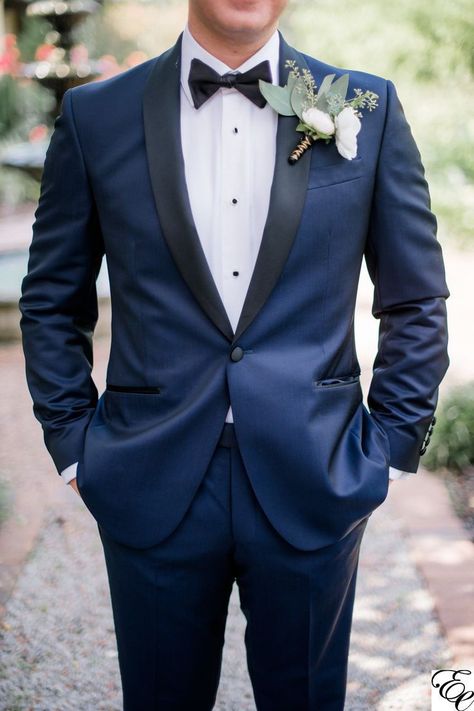 Mens Wedding Tuxedo Ideas Blue, Tuxedo For Men Wedding Navy Blue, French Blue Wedding Groomsmen, Wedding Tucks For Men, Navy Blue Wedding Party Groomsmen, Grooms Blue Suit, Navy Blue Groom And Groomsmen Suits, Navy Groom Tuxedo, Groomsmen Navy Blue Suits