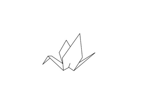 Origami Star Tattoo, Paper Crane Tattoo Minimalist, Origami Crane Tattoo, Tattoos Minimal, Paper Crane Tattoo, Goose Tattoo, Origami Logo, Flying Paper, Origami Tattoo