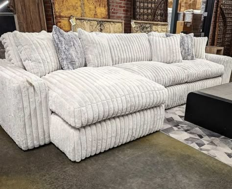 Oversized Couches Living Room, Puffy Sectional Sofa, Fluffy Couch Aesthetic, Fluffy Jumbo Sofa Bed, Nice Couches Sofas Living Rooms, Big Soft Couches, Cute Furniture For Living Room, Comfortable Couches Living Room Comfy, Fluffy Sectional Couch