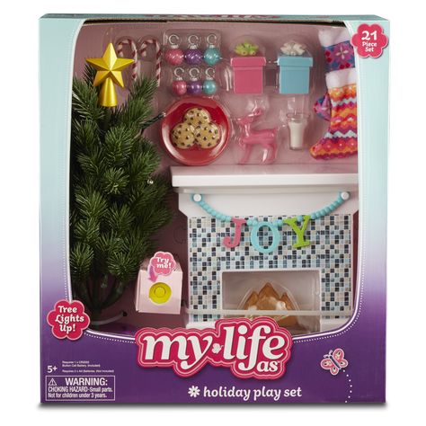 My Life Toys, Baby Doll Stuff, My Life Doll Stuff, Our Generation Doll Accessories, My Life Doll, My Life Doll Accessories, American Girl Doll Room, Fireplace Home, American Girl Doll Sets