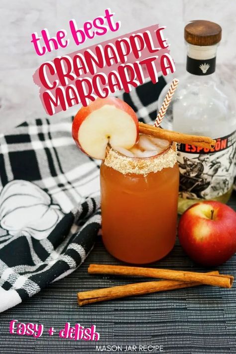 Apple Cranberry Margarita, Apple Cider Cranberry Margarita, Cran Apple Margarita, Cranberry Apple Cider Margarita, Cranberry Apple Margarita, Fall Margarita Pitcher, Cranapple Cocktail, Fall Margarita Recipe, Apple Margarita Recipe