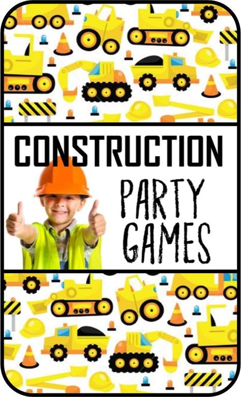 Builder Birthday Party Ideas, Crane Theme Birthday Party, Construction Birthday Party Game, Trucks Party Theme, Construction Games Preschool, Construction Birthday Party Printables Free, Construction Birthday Party Games Ideas, Construction Themed Birthday Party Games, Construction Truck Theme Birthday Party