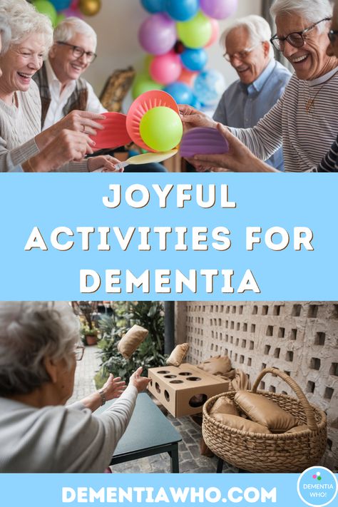 Discover joyful, gentle games that make movement fun for people living with dementia! From balloon games to creative stretching and soothing music activities, this article covers simple, engaging ways to keep loved ones active and happy. Perfect for caregivers or family members looking for dementia-friendly, safe activities to brighten the day and encourage connection. Tap through for playful ideas that inspire smiles, social bonding, and light movement, even for those with limited mobility! Games To Play With Elderly Nursing Homes, Memory Care Christmas Activities, Resident Activity Ideas Nursing Home, Physical Games For Seniors, Activities For Residents In Nursing Home, Nursing Home Activities Ideas, Dementiability Activities Crafts, Therapy Games For Adults, Assisted Living Activities Ideas