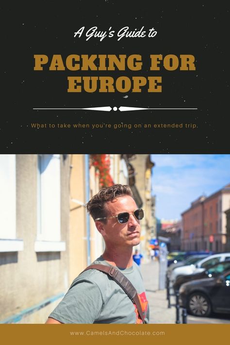 A Guy's Guide to Packing for Europe - Camels & Chocolate: Travel & Lifestyles Blog Vacation To Europe Outfits, Mens Travel Capsule Wardrobe Europe Fall, Study Abroad Packing List, Europe Travel Packing List, Best Beaches In Florida, Study Abroad Packing, Abroad Packing List, Europe Travel Packing, Business Trip Packing