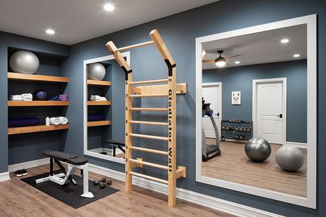 Stay Fit Indoors: How to Create that Perfect Small Home Gym Small Home Gyms, Small Home Gym Ideas, Home Gym Basement, Small Home Gym, Workout Room Home, Home Gym Garage, Gym Mirrors, Diy Home Gym, Basement Gym