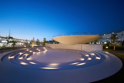 Outdoor Stage, Architecture Company, Public Space Design, Urban Lighting, Urban Furniture, Japanese Architecture, Japan Design, Step Lighting, Landscape Lighting