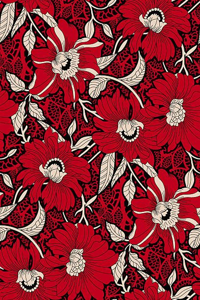 seamless red flower pattern stock photo Red Flowers Drawing, Red Flowers Illustration, Red Flowers Background, Red Flower Illustration, Red Pattern Background, Red Flower Background, Poisonous Flowers, Flower Pattern Art, Red Flower Wallpaper