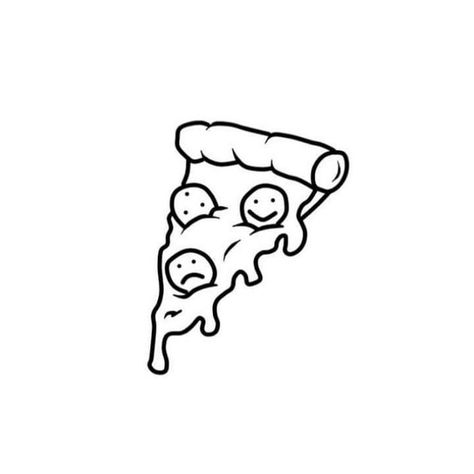 Pizza Tattoo, Arte Doodle, Trippy Drawings, Sketch Tattoo Design, Tattoo Art Drawings, Tattoo Flash Art, Mini Drawings, Flash Art, Simplistic Tattoos