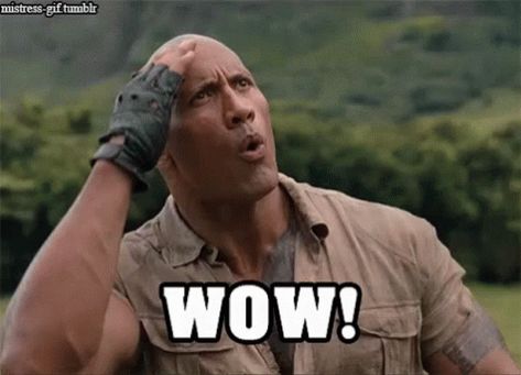 Wow The Rock GIF - Wow TheRock DwayneJohnson - Discover & Share GIFs The Rock Gif, Wow Meme, Meme Gif, Shocked Face, The Rock Dwayne Johnson, Rock Johnson, Welcome To The Jungle, Movie Gifs, Famous Last Words