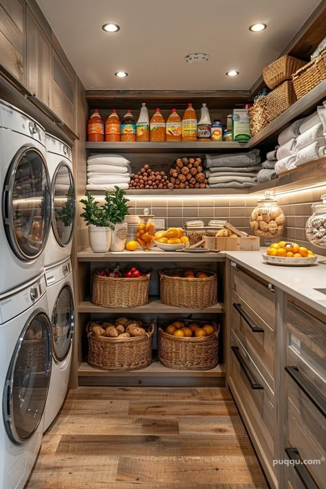 Combo Laundry And Pantry, Laundry In Butlers Pantry, Nice Laundry Rooms, Laundry Room And Pantry Ideas, Laundry Room And Butlers Pantry Combo, Walk In Pantry And Laundry Room Combo, Utility Pantry Combo, Pantry With Laundry, Pantry Utility Room Combo