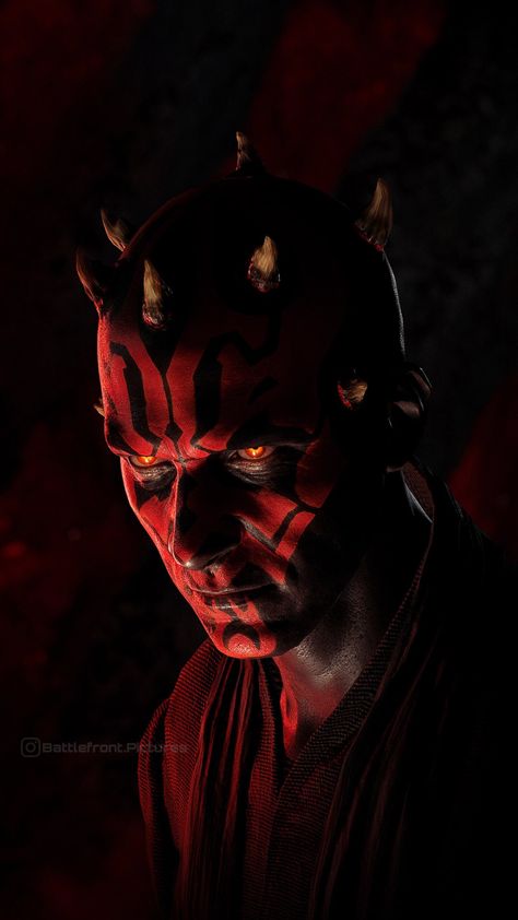 Movie Portraits, Darth Maul Wallpaper, Sith Tattoo, Dark Maul, Dark Side Star Wars, Dark Vador, Instagram Portrait, Star Wars Drawings, Vader Star Wars