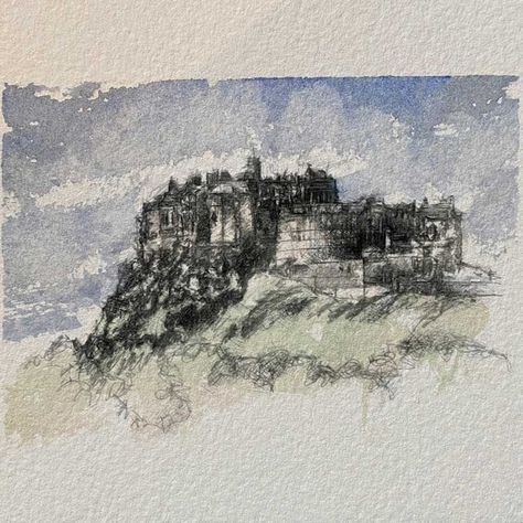 Edinburgh Illustration, Sketch Unique, Mini Sketch, Wolf Kahn, Castle Drawing, Sketch Artist, Sketch A Day, Elegant Themes, Instagram Design