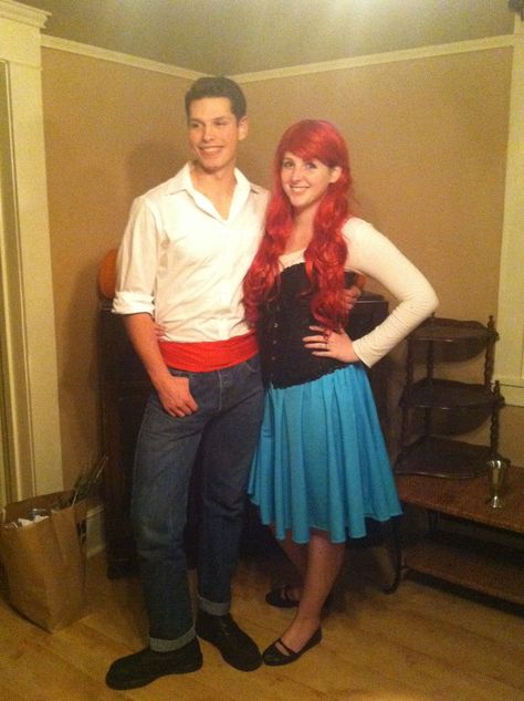 Disney's Little mermaid. Ariel and Eric costumes | Costumes ... Ariel And Prince Eric Costume, Ariel Diy Costume, Ariel And Eric Costume, Ariel Inspired Outfits, Eric Costume, Prince Eric Costume, Halloween Treats For School, Disney Fancy Dress, Ariel Halloween Costume