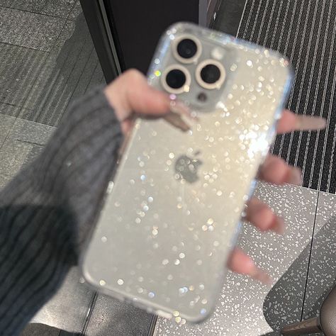 Transparent Bling Glitter Silicone Phone Case For iPhone 15 14 13 12 11 Pro Max X XS Max XR 7 8 Plus Sparkly Phone Cases, Silicone Phone Case, Super Funny, Xs Max, Case For Iphone, Iphone 15, Iphone Cases, Phone Case, Glitter