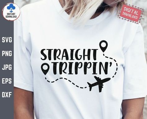 Vacation t-shirt design We Be Trippin Shirts, Vacation Tshirt Ideas, Cruise T Shirts, Etsy Pod, Travel Agent Career, Funny Tshirt Quotes, Vacation Tshirt, Flight Mode, T-shirt Print Design