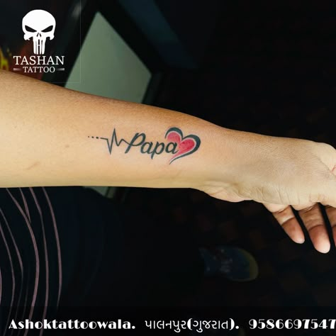 TashanTattoo
AshokTattooWala
S.20. Tirupati plaza
Opp. New bus stand
Near gd modi collage
Palanpur (gujrat)
9586697547
9687533310 Tattoo Ideas For Moms With Daughters Unique, Heartbeat Tattoos For Women, Grandfather Memorial Tattoos For Women, Papa Memorial Tattoo, Papa Name Tattoo, Pap Tattoo, Papa Tattoo In Memory Of, Papa Tattoo Design, Buddah Sleeve Tattoo