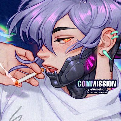 ArtStation - Anima - K'an ool, Amelion Neon Oc, Cyberpunk Oc, Because Of Him, Kawaii Art, Drawing Stuff, Character Designs, Art Styles, Character Ideas, Anime Boys