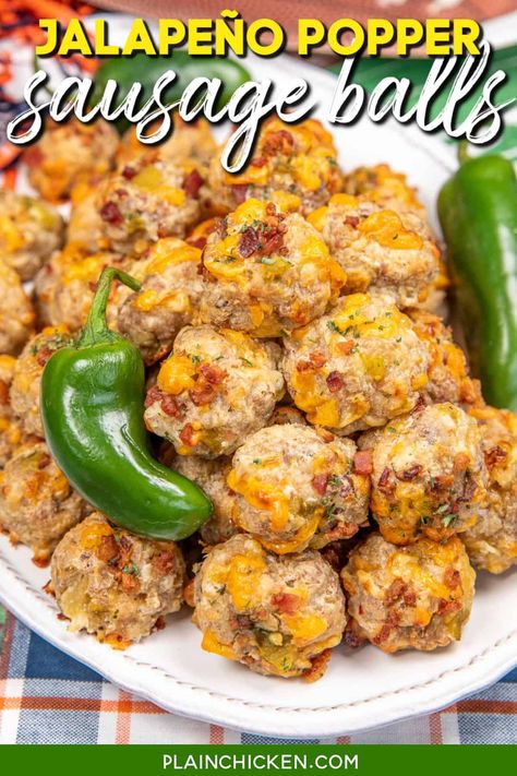 Jalapeno Popper Sausage, Sausage Ball, Bisquick Recipe, Armadillo Eggs, Savory Dips, Cream Cheese Sausage Balls, Homemade Bisquick, Sausage Balls Recipe, Meatball Sliders