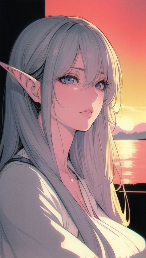 Anime Elf, Tech Design, Digital Products, Digital Painting, Elf, Concept Art, Education, Hair, Anime